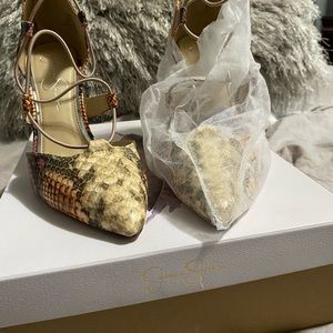 Jessica Simpson Snake Skin Stiletto Shoes Size 10